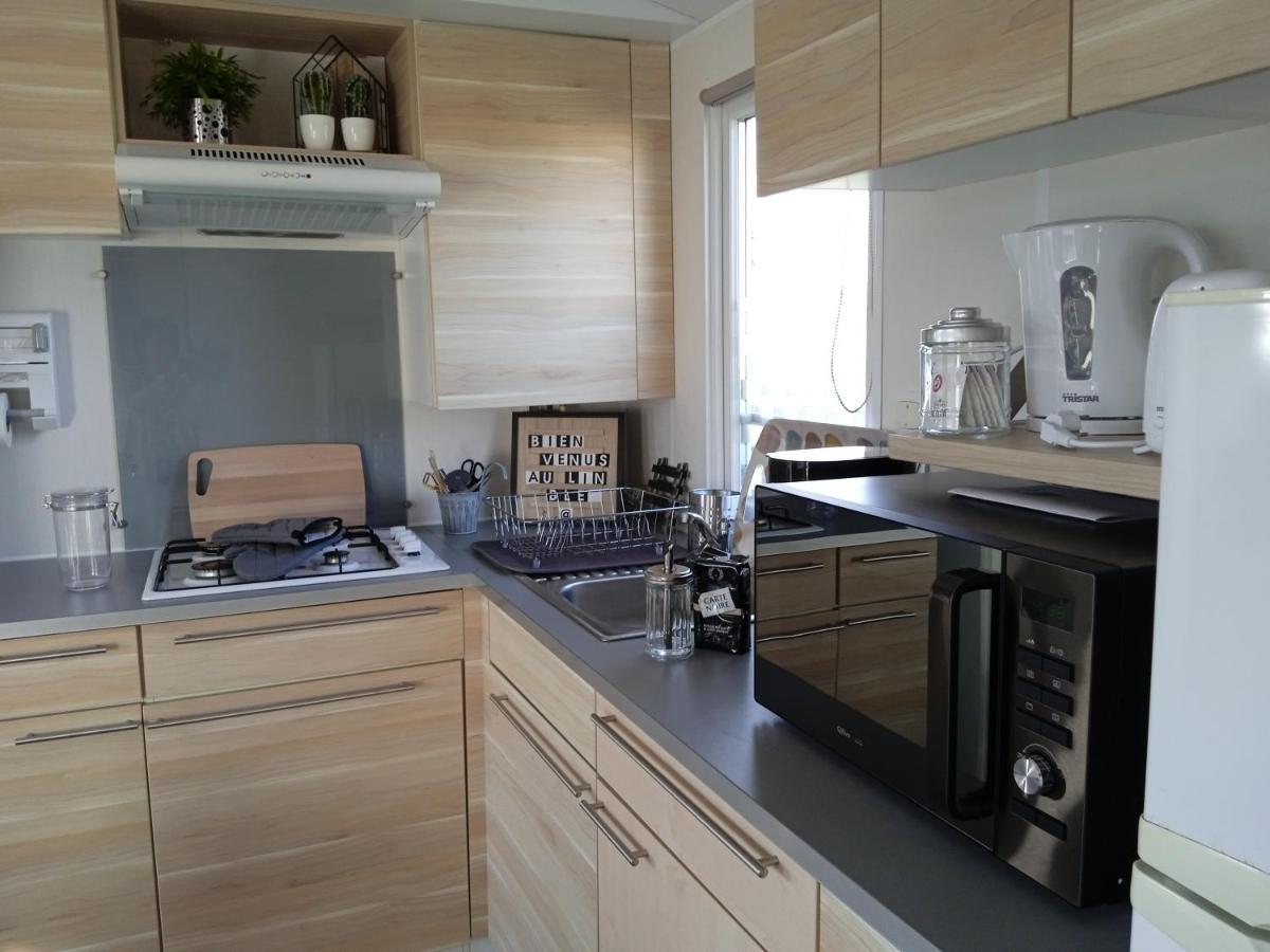 Mobil Home-Les Lins Bleus Biville-sur-Mer Exterior foto